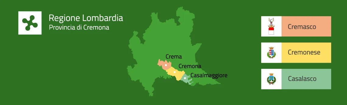mappa della Lombardia con provincia di Cremona