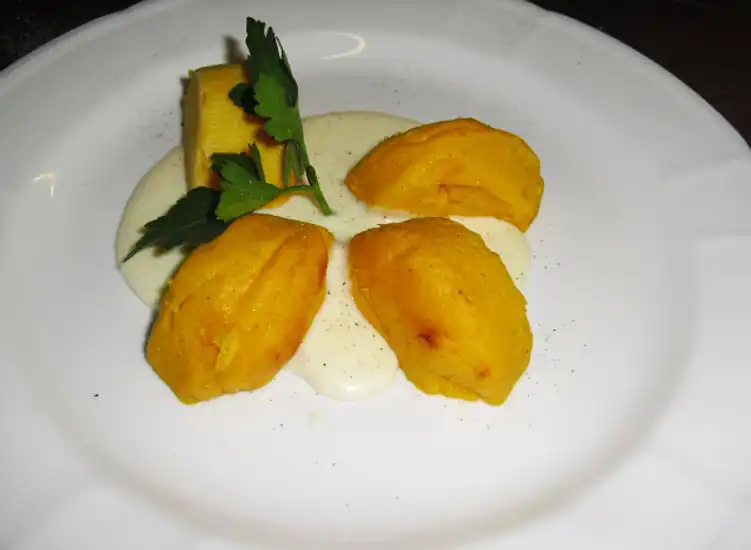 Sformato di zucca in fonduta di taleggio