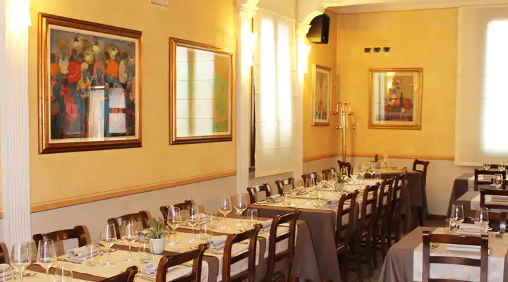 La sala de l'Antica Trattoria da Gianna